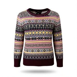 J. Crew sequin fair isle Lambs Wool sweater size XS